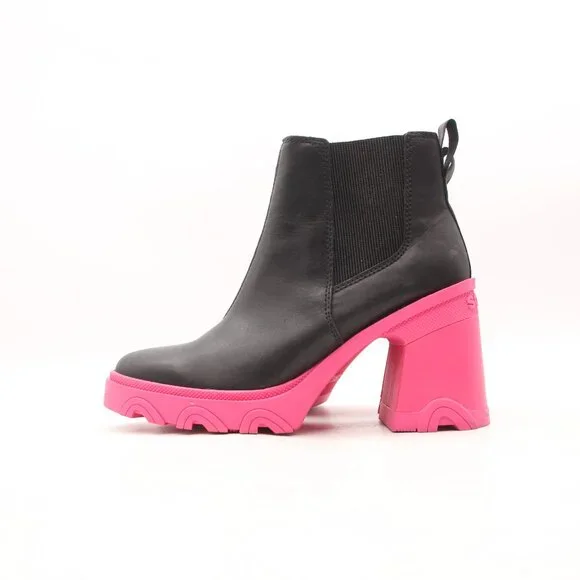 Sorel Brex Waterproof Platform Block Heel Chelsea Boots Women's Size 7.5 Black - Picture 4 of 8